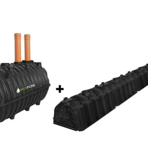 fosa septica 2200L cu tren de percolare din 5 tuneluri