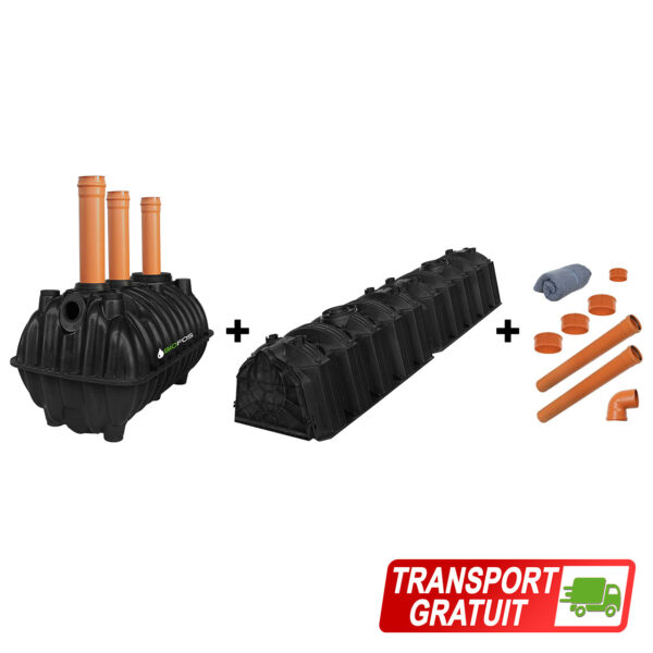 pachet fosa 1100L si sistem percolare si transport gratuit