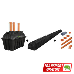 pachet fosa 2500L si sistem percolare si transport gratuit