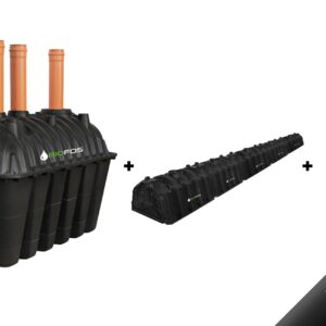 Fosă septică 2500L, kit percolaj, SEPT-X 1L și transport inclus