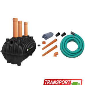 pachet BASIC cu fosa septica de 1100L si kit drenaj si instalare premium