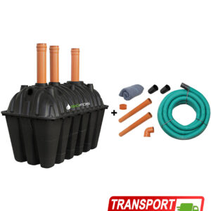 Fosă septică 2500L cu kit de instalare & drenaj și transport GRATUIT