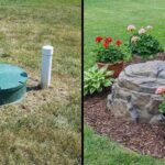 cadru aproape capac fosa septica ascuns si la vedere