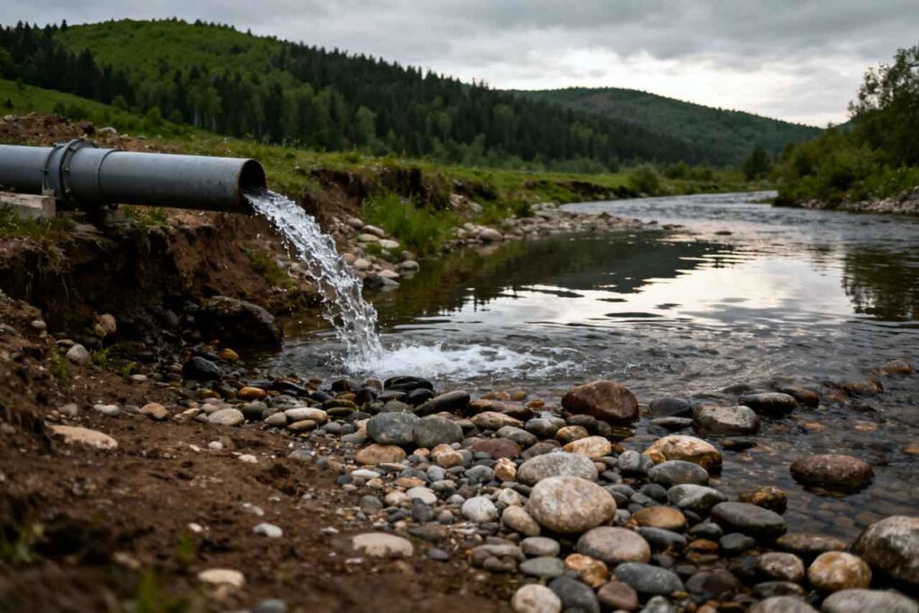 teava deversare apa in rau pentru teren denivelat fosa septica